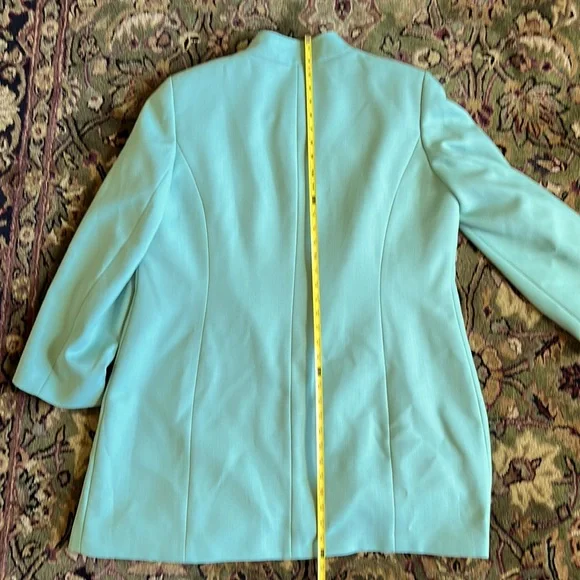 Tahari Arthur S. Levine light teal/green dress Coat/Blazer/Jacket. - Picture 4 of 10
